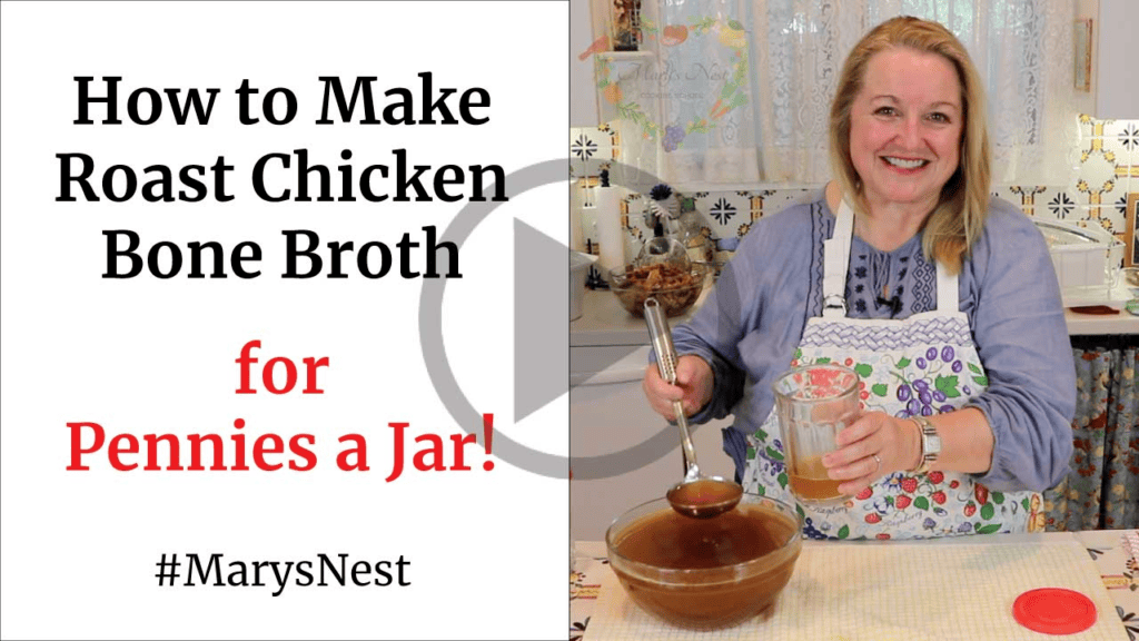 How to Make Roast Chicken Bone Broth For Pennies a Jar