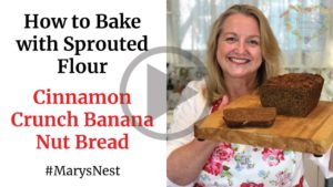 How to Bake Sprouted Flour - Cinnamon Crunch Banana Bread YouTube video
