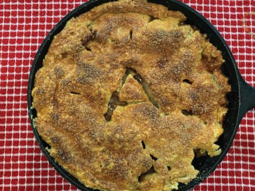 All American Apple Pie in a Cast Iron Lodge Skillet