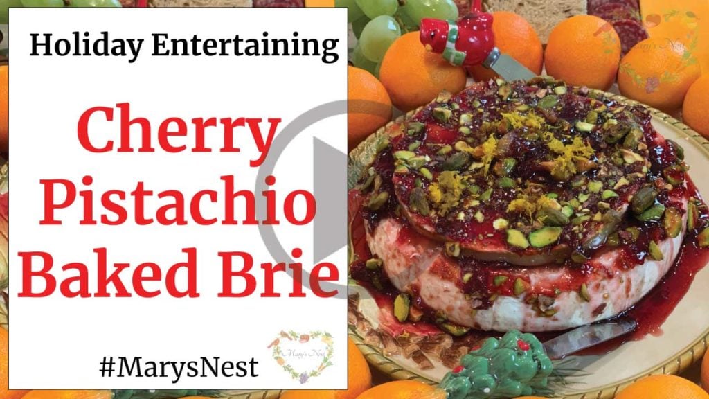 Cherry Pistachio Baked Brie Recipe Video