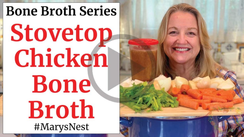 Stovetop Chicken Bone Broth Recipe Video