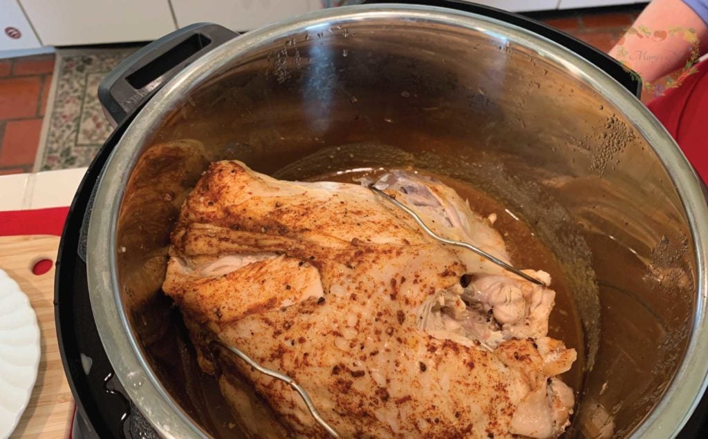 Turkey with dry rub in the Instant Pot