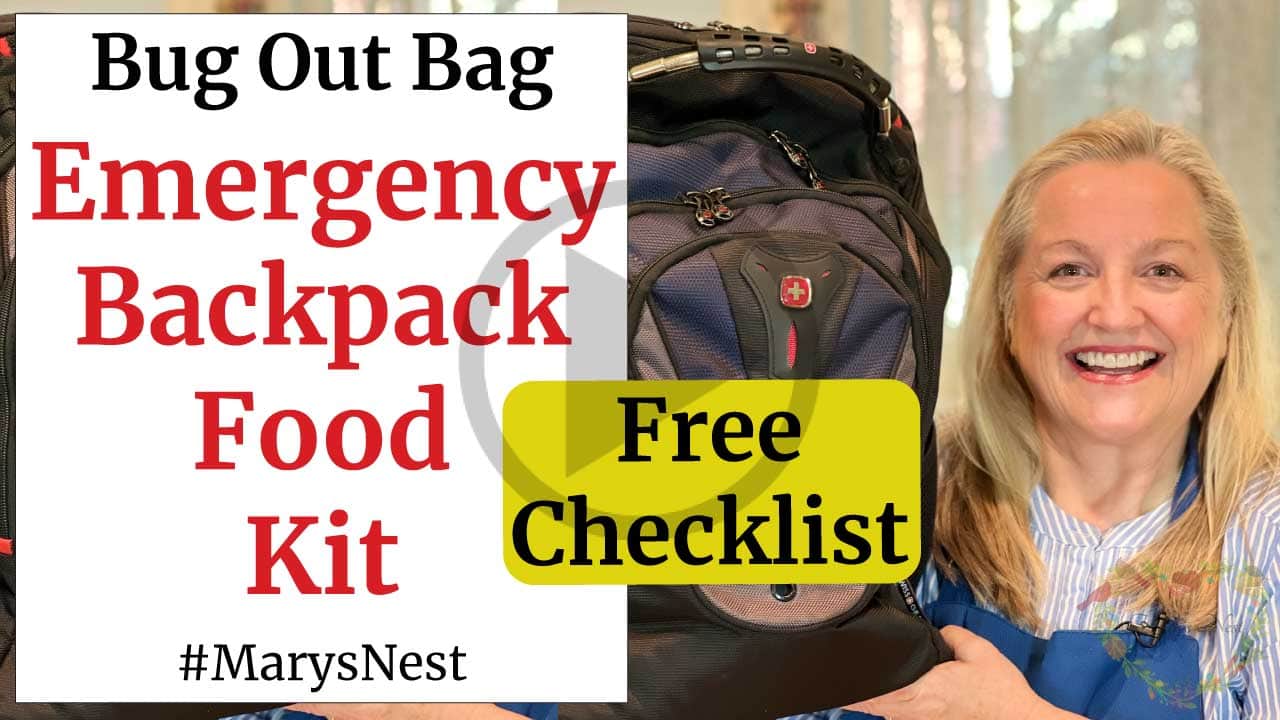 How to Pack Your Emergency Backpack Food Kit with Real Food - Mary's Nest