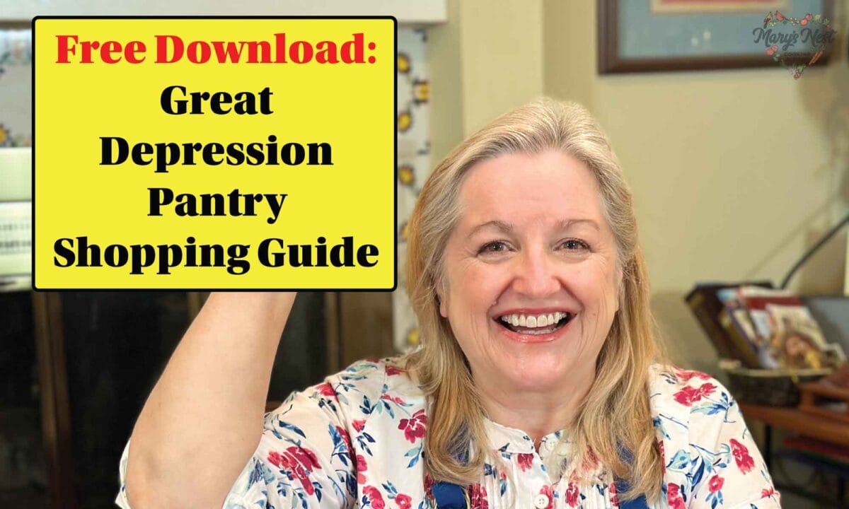 Free Download: Great Depression Pantry Shopping Guide