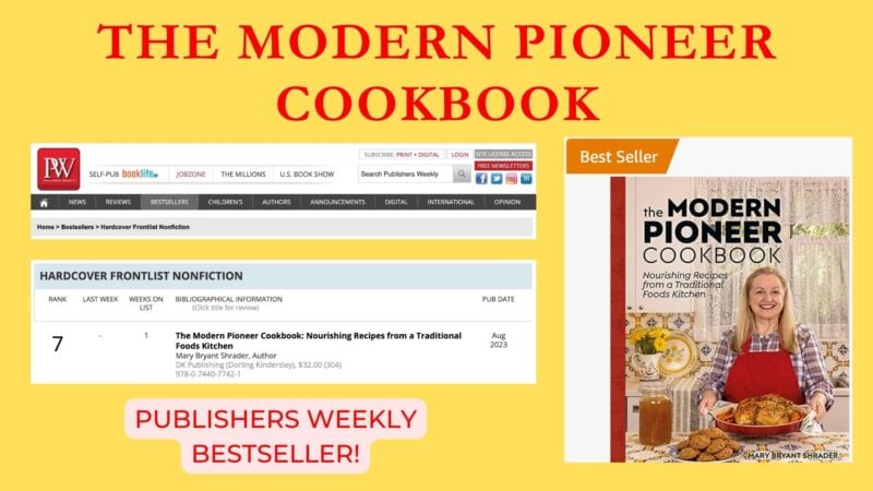 The Modern Pioneer Cookbook Debuts on Publishers Weekly Bestsellers List