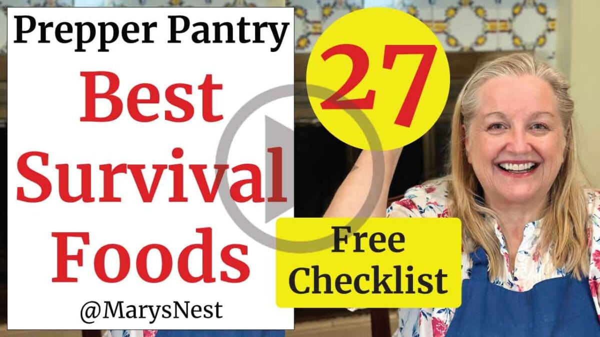 27 Best Survival Foods with free checklist